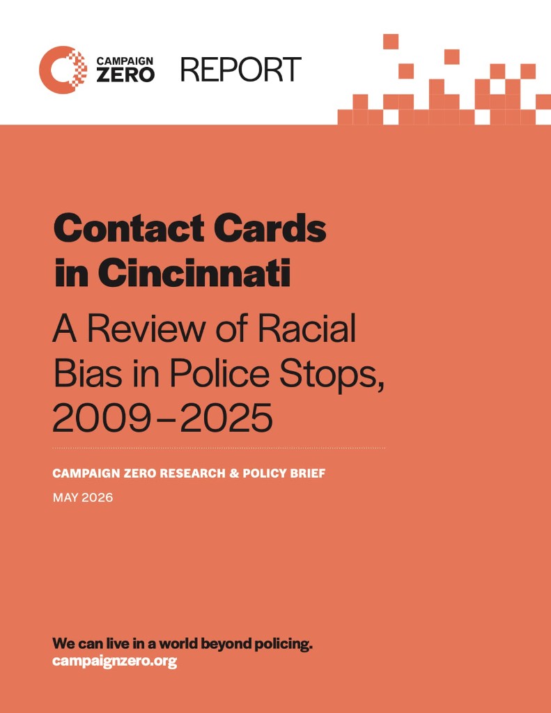 Contact Cards in Cincinnati: A Review of Racial Bias in Police Stops, 2009–2025
